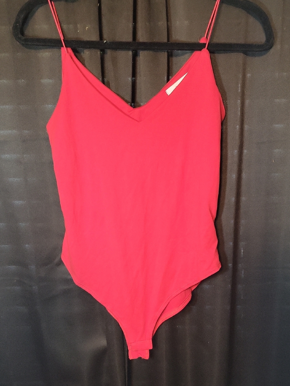 gaze Red Spaghetti Strap Bodysuit